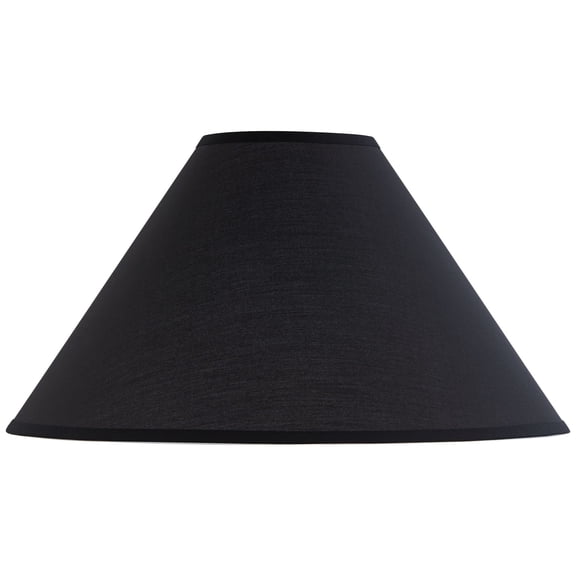 Springcrest Black Large Chimney Empire Lamp Shade 6" Top x 19" Bottom x 12" Slant (Spider) Replacement with Harp and Finial