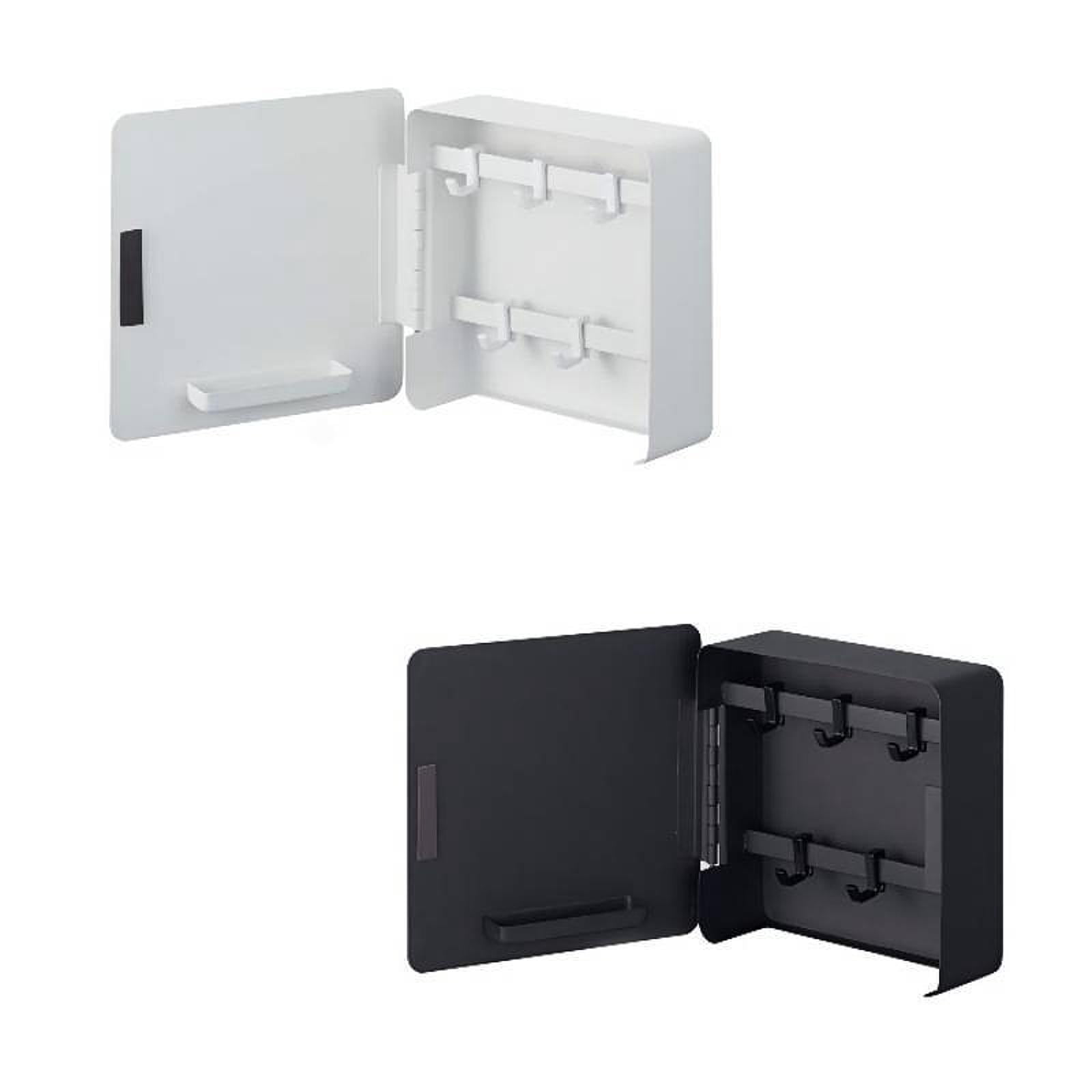 Dualoai Key Lock Box Wall Mount Keychain Storage Cabinet for Office Doorway Landlord White