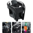 thumbnail image 1 of Soporte para taza de coche, 2 en 1, soporte ajustable para teléfono inteligente, soporte con ventosa para coche, soporte para bebidas calientes, compatible con la mayoría de los vehículos (plateado y, 1 of 5