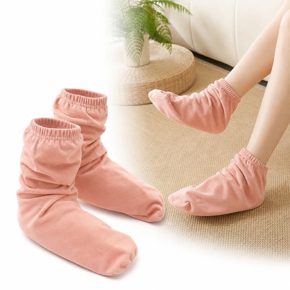 1 Pair Sleep Socks Pink Cotton Loose Warm Bed Socks for Cold Nights