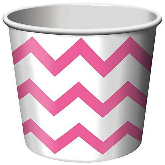 Chevron Stripe Treat Cups, Pink, Pack of 6