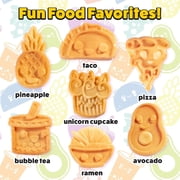 Waffle Wow! Fun Food Friends Mini Waffle Maker - 7 Different Kawaii Style Design Pancakes Featuring an Avocado Pizza Ramen Taco & More