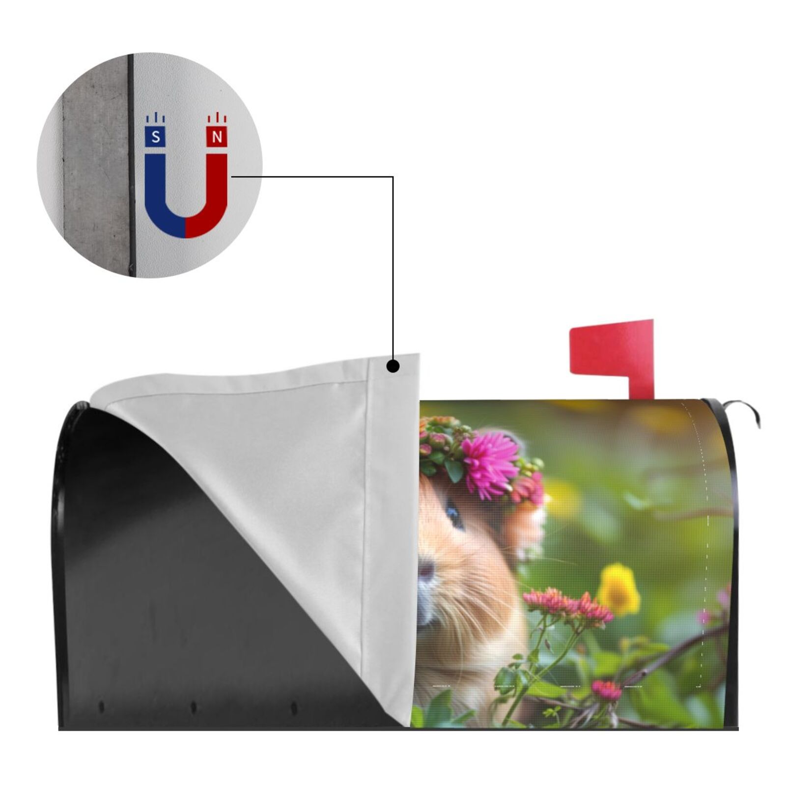 Kdxio Magnetic Mailbox Cover 21x18 in Mailbox Cover Outdoor Decoration Holiday Mailbox Covers for Home Garden Yard-21x18 in