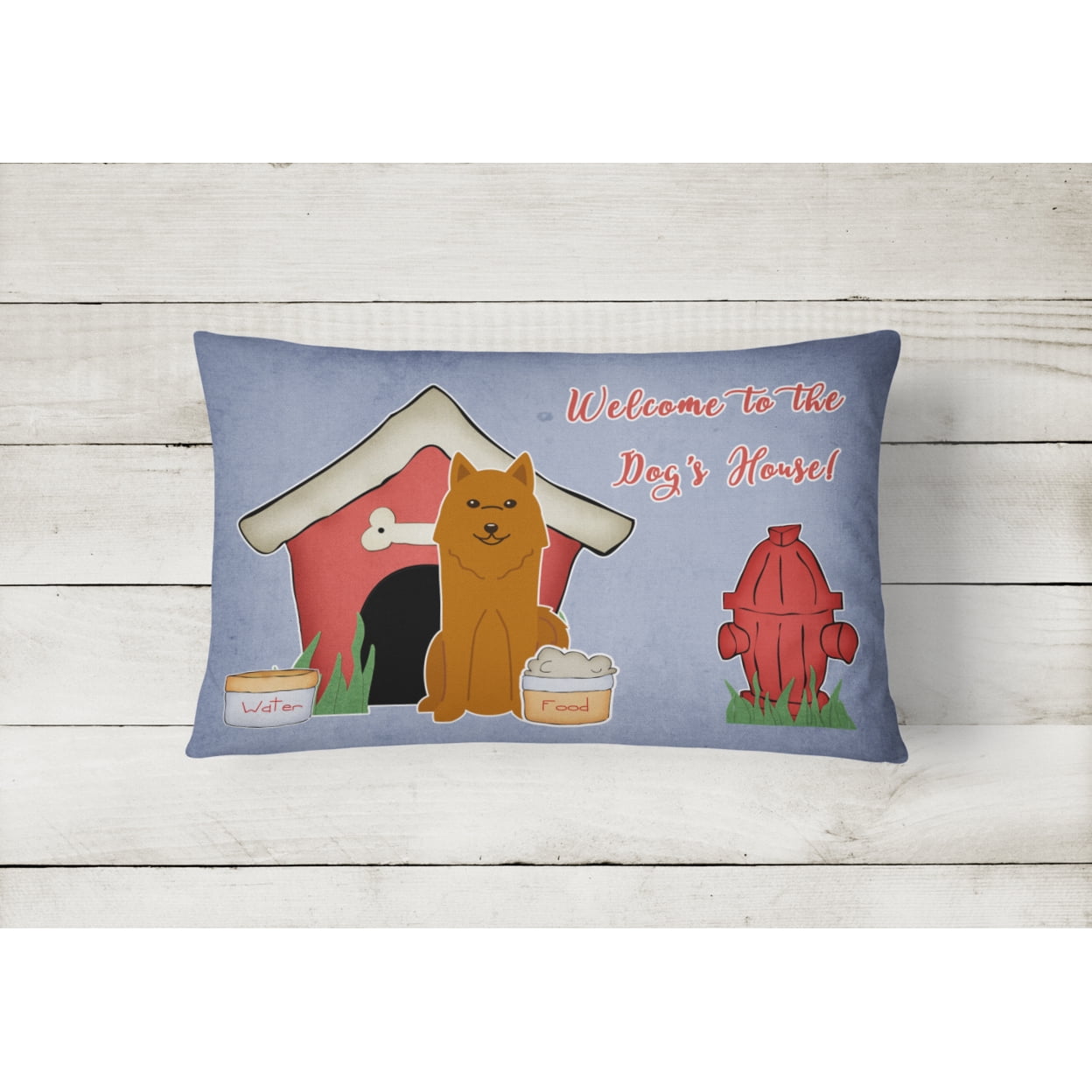 Dog House Collection Karelian Bear Dog Canvas Fabric Decorative Pillow