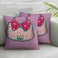 thumbnail image 3 of Mouse I am Awesome Lavender and Pink, Figaro Plush Decorative Toddler Pillow, 3 of 5