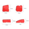 thumbnail image 4 of 4 Uds espátula alisadora removedor de sellador calafateo raspador Kit de lechada (rojo), 4 of 7