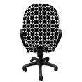 thumbnail image 3 of Abstract Office Chair Slipcover, Geometric Aspect with Squares and Triangles Crosses Symbols Patterns, Protective Stretch Decorative Fabric Cover, Standard Size, Charcoal Grey and White, by Ambesonne, 3 of 5