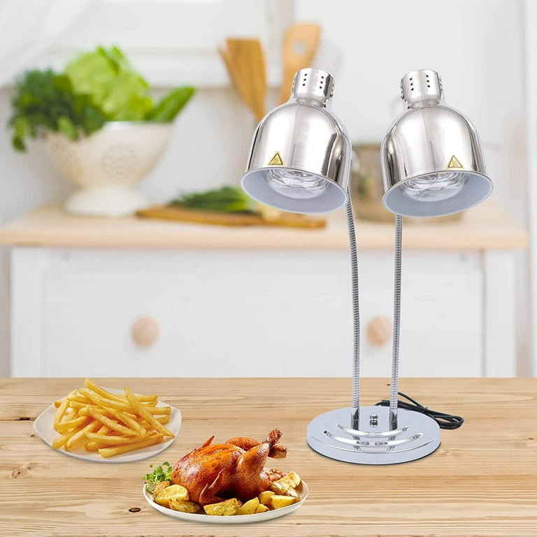 Double Head Tabletop Food Heating Lamp Buffet Food Warmer Light