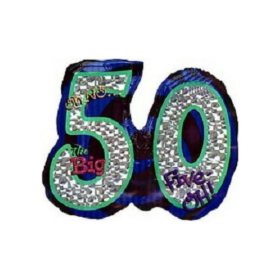 XL 26" Oh No The Big 50 Happy Birthday Foil Balloon Super Shape Mylar Party