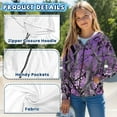 thumbnail image 6 of chaqlin Purple Camo Hunting Hoodies for Boys Girls Size 11-13 Trendy Y2K Full-Zip Hoodies Sweatshirts Kids Sport Coat Fall/Winter Hooded Jacket with Pockets, 6 of 7