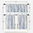 thumbnail image 4 of Blue Kitchen Window Curtains Valance and Tier Set 36 Inch, Abstract Painting Vintage Rod Pocket Short Tier Curtain for Bathroom, Modern Small Cafe Drapes for Kitchen Decor, 4 of 6