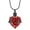 Black/Red, variant on Crystal Heart with Paw Print Pet Cremation Urns for Dog Ashes Cat Ashes Cremation Jewelry for Ashes Urn Necklace Locket