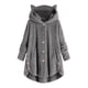 thumbnail image 2 of ICHUANYI Liquidación Abrigo con botones para mujer SolidTops Sudadera con capucha Suéter suelto Blusa Tallas grandes ICHUANYI WER202308250753, 2 of 5