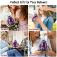 thumbnail image 7 of Emibele Preserved Real Rose in Glass Angel Figurines, Eternal Purple Rose Gift Flower with LED Lights for Women Mom Wife Her Grandma Anniversary Valentine Mother's Day,Purple, 7 of 7