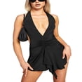 thumbnail image 1 of Femmes Y2k Profond V Cou Robes Courtes hors Épaule Maille Robe Sexy Dos Nu Mini Robe de Boîte de Nuit Porter, 1 of 6