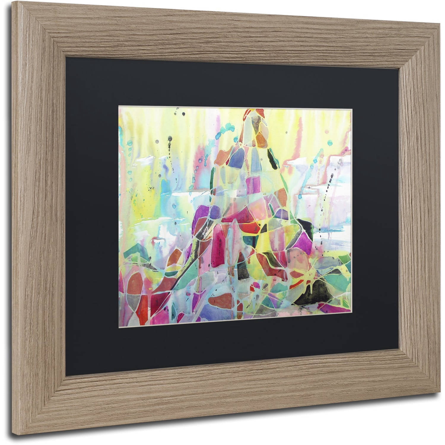 Trademark Fine Art "Eiger" Canvas Art by Lauren Moss Black Matte, Birch Frame