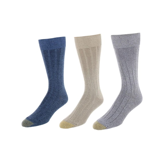Gold Toe Nantucket Soft Rib Crew Socks (3 Pairs) (Men)