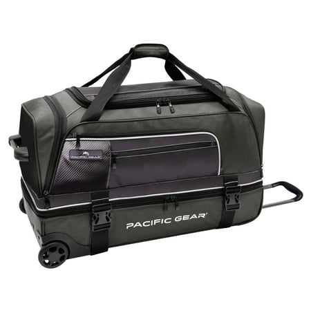 Travelers Choice Pacific Gear Drop Zone Drop-Bottom Rolling Duffel Travel...