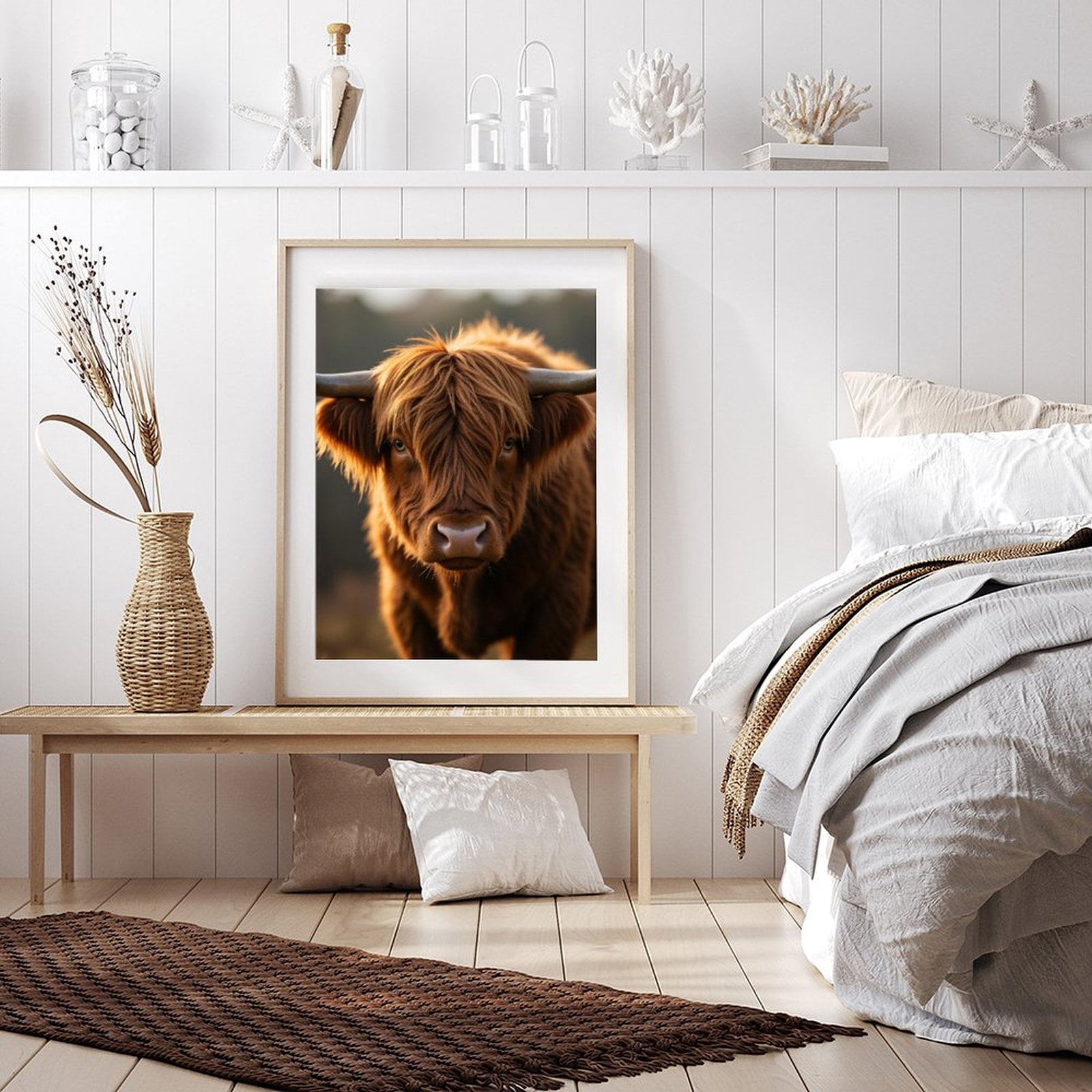 Diamond Art Kits for Adults - 5d Brown Long-Haired Cattle Portrait Diamond Painting for Adults, Diamond Art for Adults Beginners, Diamond Painting Kits for Adults for Home Wall Decor