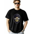 thumbnail image 2 of Men's T-Shirt,Cartoon Robber Short Sleeve Crewneck Casual Tee Shirts,Black-XL, 2 of 8