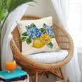 thumbnail image 4 of Spring Summer Lemon Fruit Pillow Covers Blue Hydrangea 20 x 20 Inch Throw Pillows, Amalfi Italy Hello Sunshine Outdoor Indoor Decorative Farmhouse Cushion Case for Sofa Couch Set of 4, 4 of 6