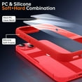 thumbnail image 6 of Shockproof Clear Case for iPhone 14, [Not Yellowing] [10FT Military Drop Protection] Hard Clear Back Four Corner Airbags Drop Protection Phone Cover, 6.1 inch, Red, 6 of 14