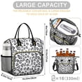 thumbnail image 5 of White and Gray Of Leopard Print Womens Lunch Box for Work,Insulated Large Lunch Bag for Tween and Teen,Loncheras Para Mujer,Leakproof Adult Lunch Bag for Work,Beach,Travel,Picnic,Camping, 5 of 7
