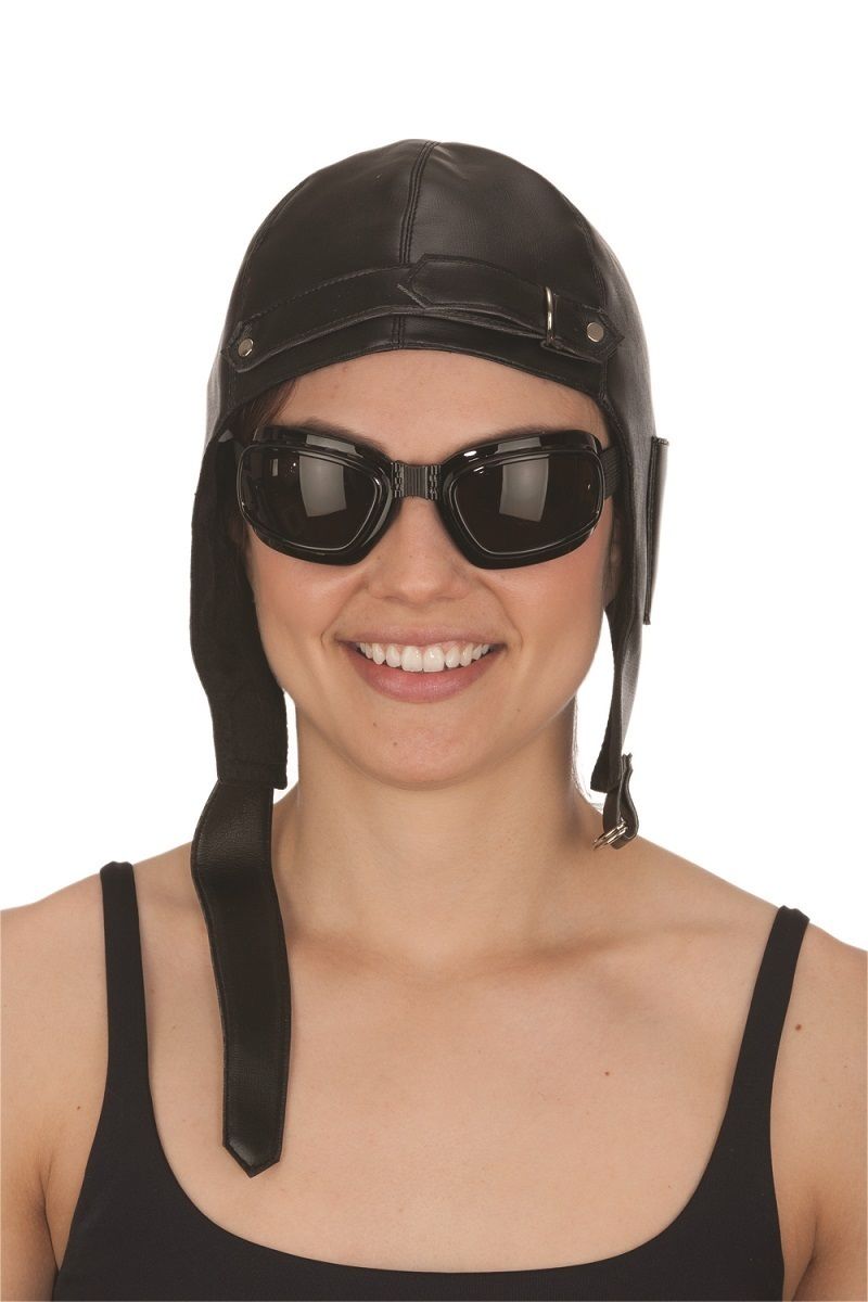 Aviator Helmet Goggles Pilot Steampunk 