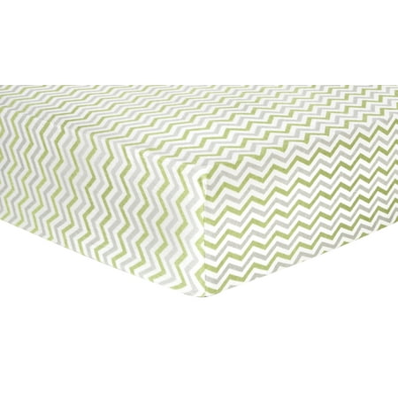 Sage And Gray Chevron Deluxe Flannel Fitted Crib Sheet Walmart