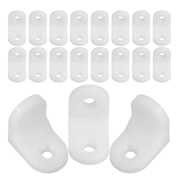 NICEXMAS 100Pcs Cabinet Hardware Plastic Corner Braces for Furniture Assembly 0.9x0.6x0.6in