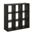thumbnail image 2 of Furinno CUBICLE Open Back Decorative Cube Storage Organizer in 9-Cube Dark Oak, 2 of 8