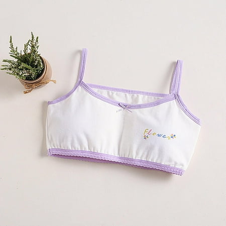 ATOGUTA Girls Bras Girls Training Bras 10-16 Crop Cami Girls Sports Bra with Padding Comfort Bras for Girls 10-16 Years