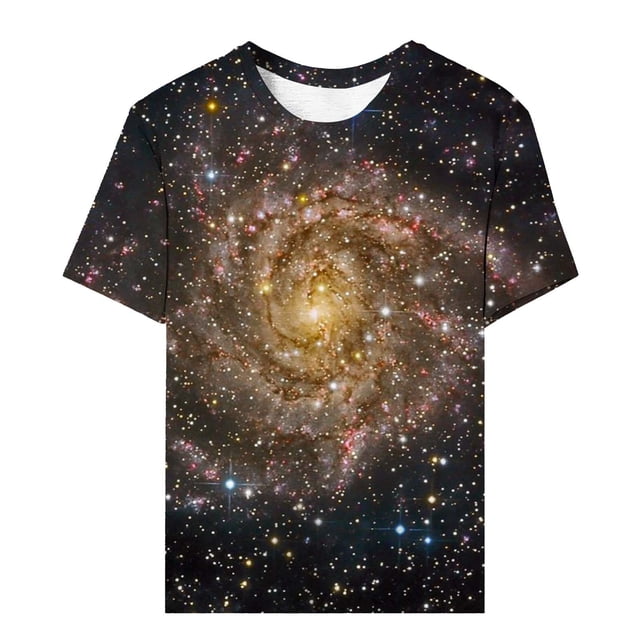 LUOGENLI T-shirts pour Femmes Col Rond Étoile Mode Décontractée Imprimé Manches Courtes T-shirts Graphiques Vintage Jour de la Saint-Patrick Or TTG