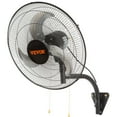 thumbnail image 2 of ETL Listed 18 Inch Industrial Wall Mount Fan, High Velocity 4000 CFM 3-Speed Oscillating, for Warehouse, Workshop, Greenhouse, Patio, Basement, Commercial & Residential Use, Black, 2 of 7