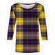 thumbnail image 2 of TaTaai Carnival Women's Casual Print Round Neck 3/4 Sleeve T-Shirt Loose Top Gift, 2 of 5