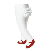 Baby Emporio-Baby girl ruffle tights leggings with Mary Jane shoe look-cotton-comfort waist 6-12 Months - RUFFLE RED