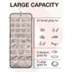thumbnail image 3 of Hanging Jewelry Organizer Storage Roll With Hanger Metal Hooks Double-sided Jewelry Holder For Earrings, Necklaces, Wall, Door, 1 Piece, Large, Black, 3 of 5