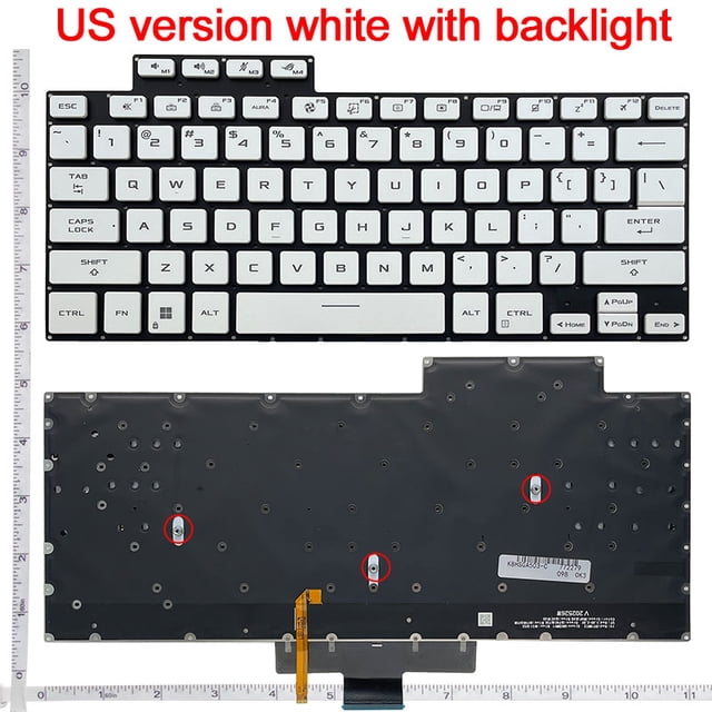 English US Keyboard for ASUS ROG Zephyrus ROG Huan 16 G16 GA503 GA503Q GA503QR GA503QS Huan 15 G15 GU603 GU603H With Backlit US White