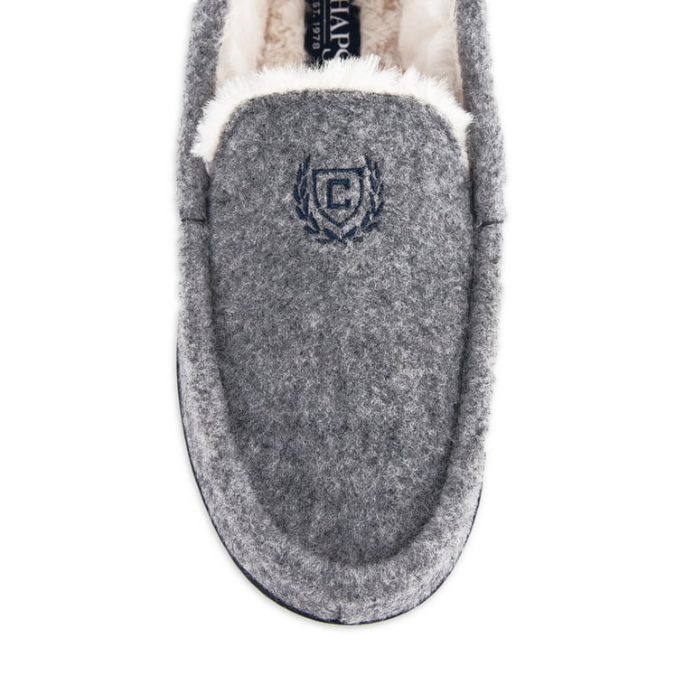 Chaps Men s Microsuede Slopes Moccasin Slipper Walmart