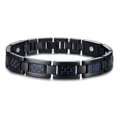thumbnail image 1 of Fiber Energy Power Men Bracelets Stainless Steel Link Chain Magnet Bangle, 1 of 4
