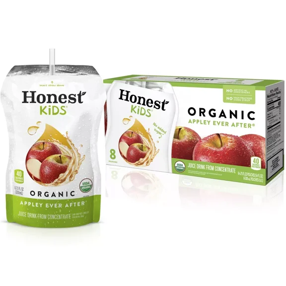 Honest Kids Juice Drink Organic Appley Ever After - 6.75 fl oz 8 ea