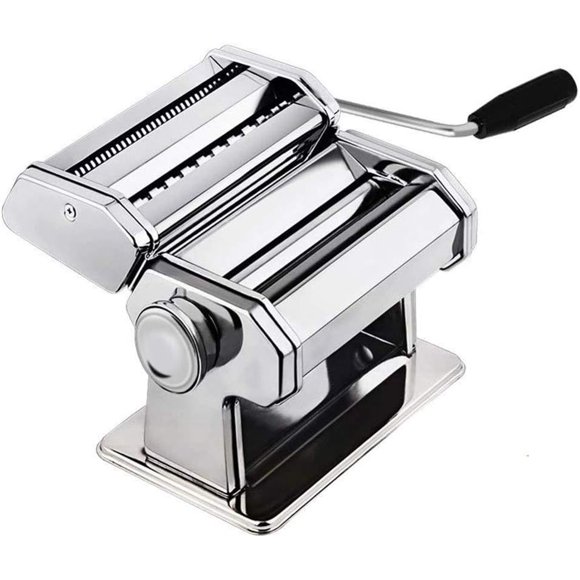 yeacher Presse à Pâtes Fait Main pour la Cuisine à la Maison - Presse Manuelle à Nouilles en Acier Inoxydable avec Épaisseur Réglable pour Pâtes Italiennes, Raviolis et Plus