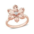 thumbnail image 1 of 2.30 Carat (ctw) Morganite Flower Ring in 10K Rose Pink Gold, 1 of 4