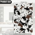 thumbnail image 3 of SCRAWLGOD Cow Print Splash Brown Black White 1 Piece Recliner Headrest Cover Non Slip Headrest Protector PU Leather Sofa Head Rest Covers with Adhesive Backed Hook and Loop,17x27in, 3 of 7