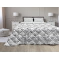 thumbnail image 1 of Geometric Down Alternative Comforter, Geometrical Mosaic Pattern of Overlapping Circular Tiles Trencadis Layout, Microfiber Quilt for All Season, 5 Sizes, Grey and White, by Ambesonne, 1 of 3