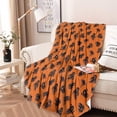 thumbnail image 2 of Halloween Ghost Silhouettes Pattern Round Blanket,Comfortable Soft Flannel Throw Blanket,All Season,Warm Lightweight Blankets for Sofa Bed Couch Living Room Chair 60"x60", 2 of 5