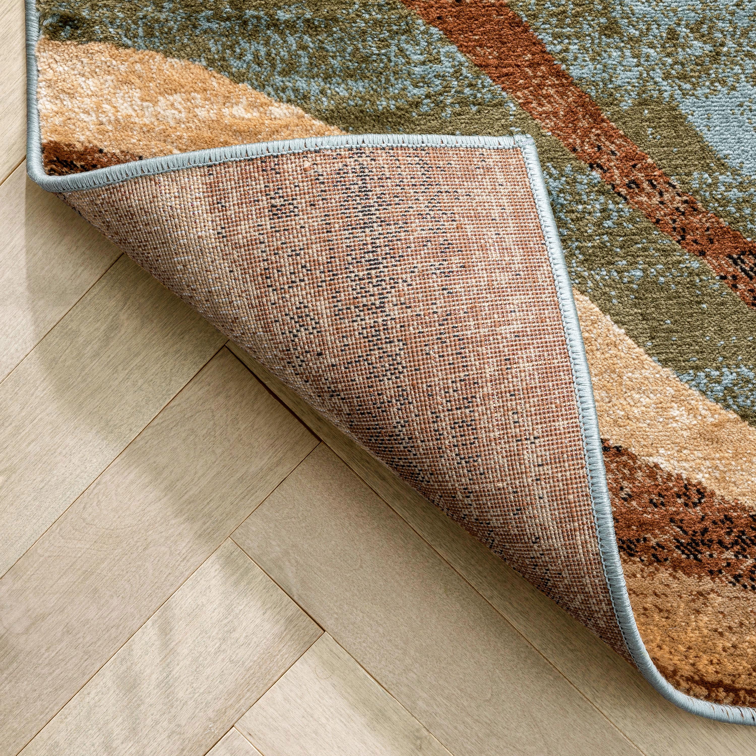 Well Woven Barclay Nirvana Waves Modern Geometric Multi Blue 6'7" x 9'6" Area Rug