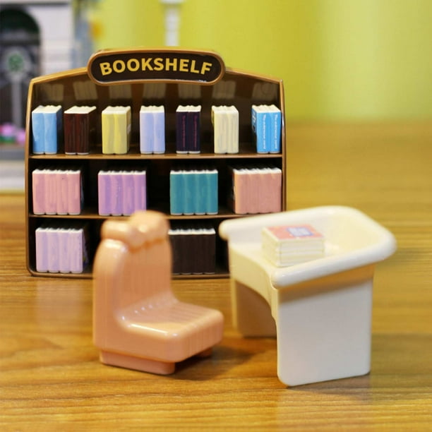Juguetes de piscina, juguetes para bebés, juguetes para niños pequeños, muebles de casa de muñecas, juego de cocina, librería, parque infantil, refrigerador en miniatura, accesorios para escenas de ju