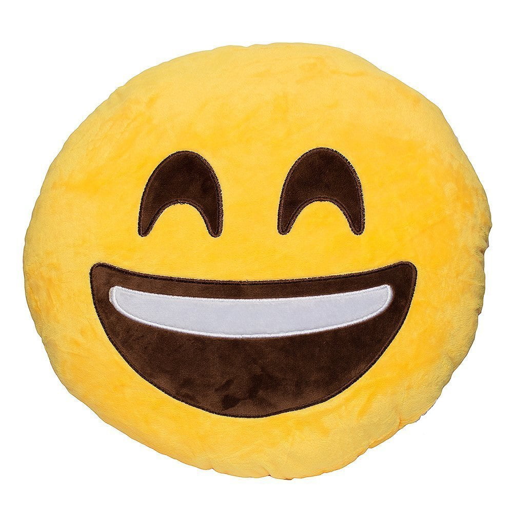 Silly Tongue USA SELLER Emoji Pillow 12" Inch  Yellow Smiley 30cm Emoticon 