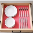 thumbnail image 4 of Cabinet Shelf Liner, 4 Pack Non Adhesive Pink, Cut to Fit for Kitchen Drawers, 4 of 6